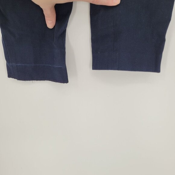 Theory womens 2 navy blue Belisa 2 scroll dart detail stretch trouser pant - Picture 9 of 11